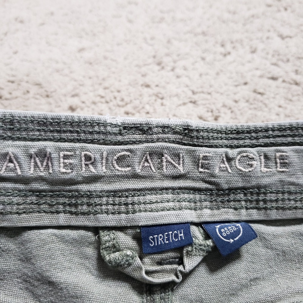 American Eagle Outfitters Women Pants 6 LONG Green Cargo Classic Bootcut - Picture 6 of 13